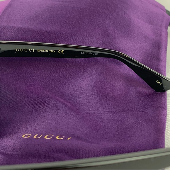 ❌SOLD❌GUCCI GG0118S 002 Black Cat Eye Sunglasses - Picture 7 of 16